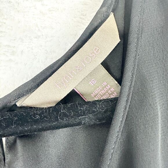 Fynn & Rose Cage Detail Sleeveless Maxi Dress Size 16 Black Chiffon - Picture 7 of 8